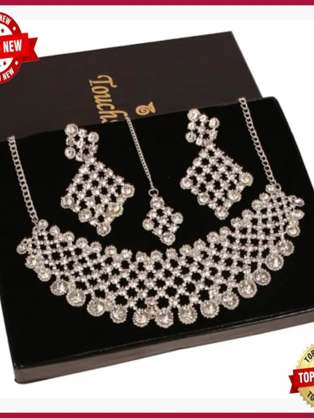 Rhinestone Designer Jewelry Necklace Set